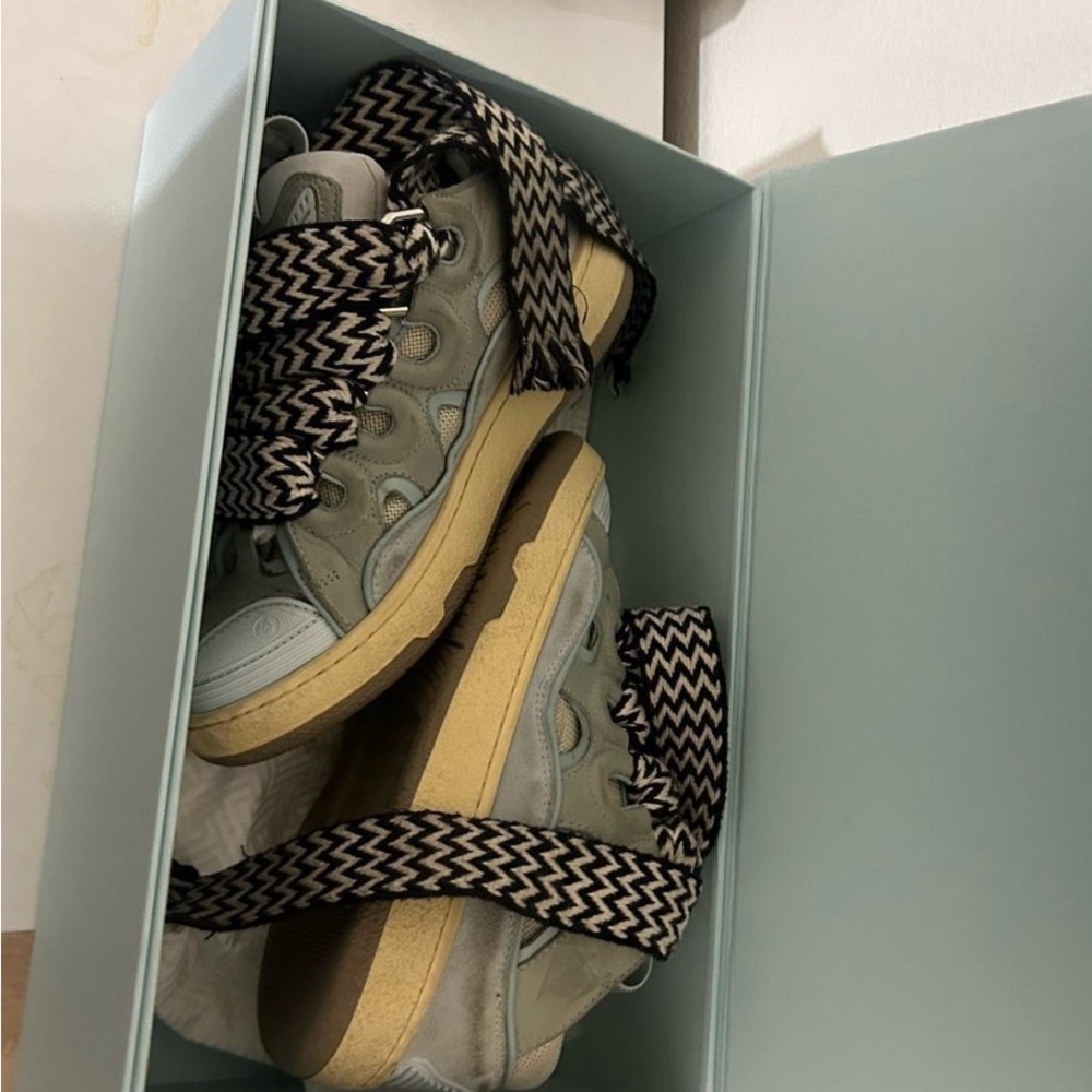 Blue LANVIN  sneakers with box
